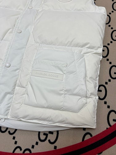 Canada Goose White Freestyle Crew Down Vest
