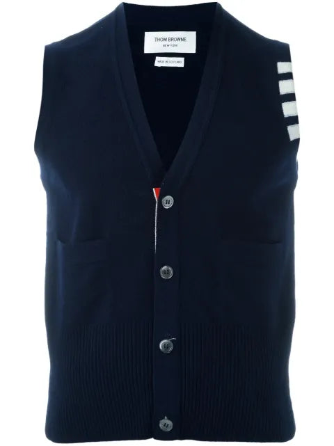 Thom Browne sleeveless buttoned cardigan
