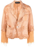 Edward Cuming cropped sleeve bleach blazer