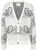 RHUDE bandana stripe-knit cardigan