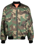 Heron Preston camouflage print bomber jacket