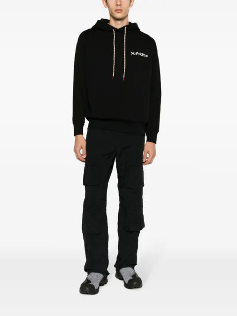 Aries slogan-print cotton hoodie