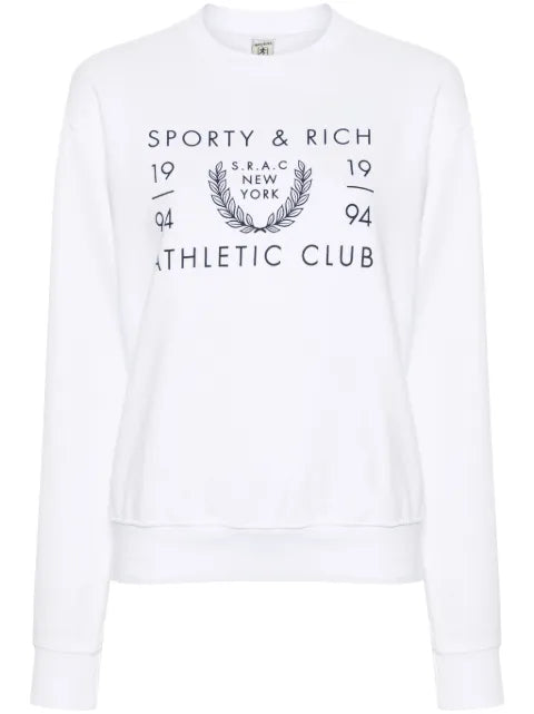 Sporty & Rich SRAC logo-print cotton sweatshirt