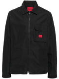 HUGO logo-appliqué shirt jacket