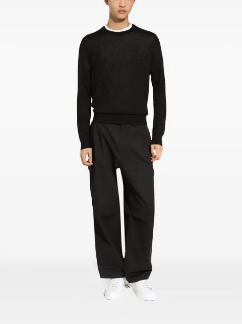 Dolce & Gabbana logo embroidered jumper