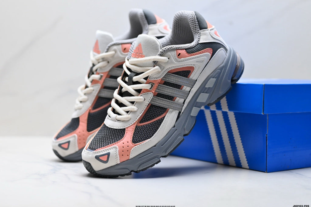 Adidas Unisex Running Shoes #9 - Grey/Coral