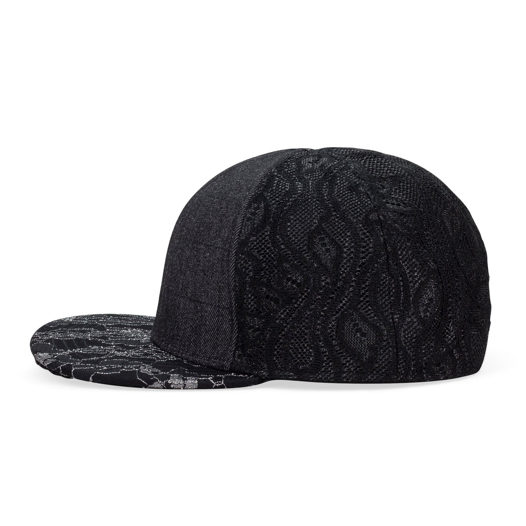 BLACK DISTRESSED BASEBALL CAP