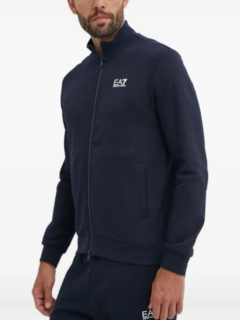 Ea7 Emporio Armani zip logo jumpsuit