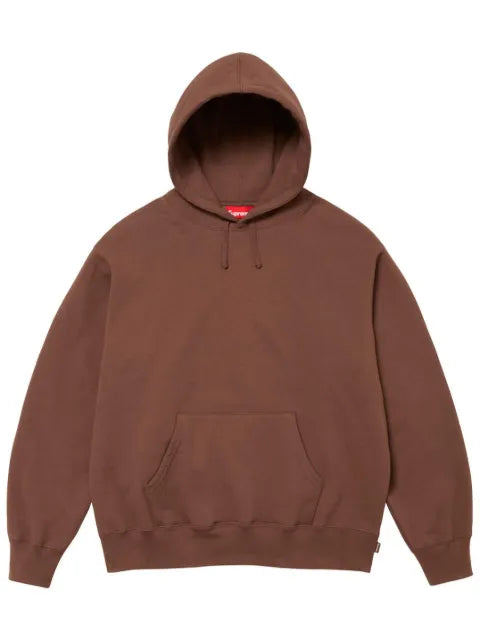 Supreme satin-appliqué "Brown" hoodie