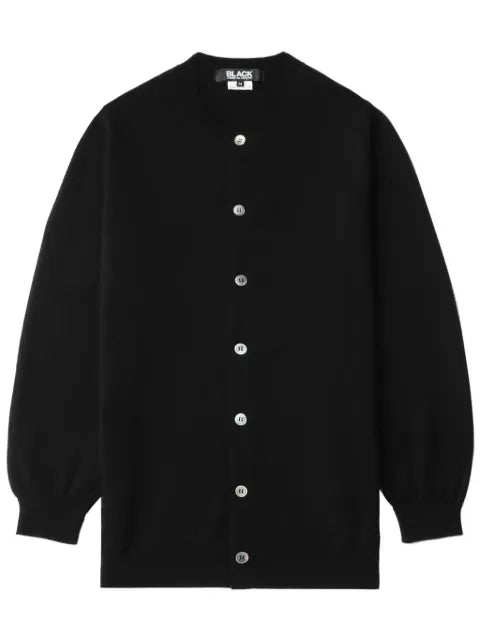 Black Comme Des Garçons wool cardigan