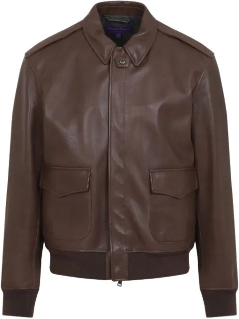 Ralph Lauren Purple Label zip-up leather jacket