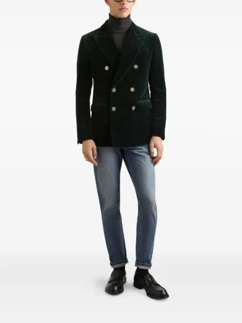 Dolce & Gabbana velvet double-breasted blazer