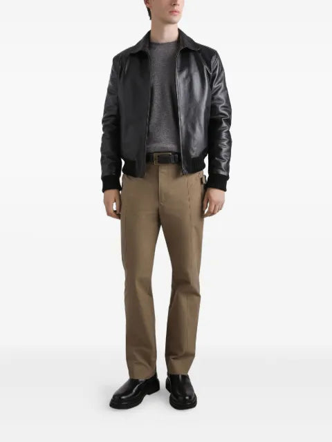Dolce & Gabbana leather bomber jacket