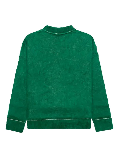 sacai mohair knitted sweater