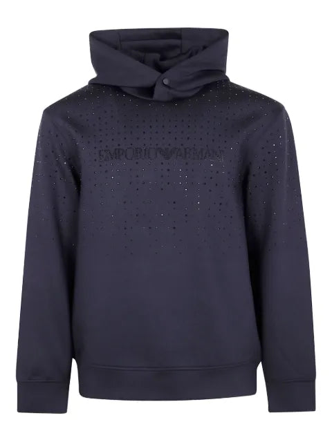 Emporio Armani crystal-embellished hoodie