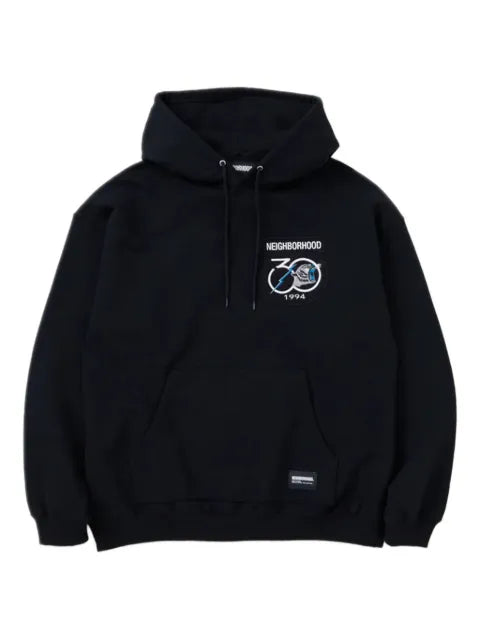 Neighborhood embroidered-patch hoodie