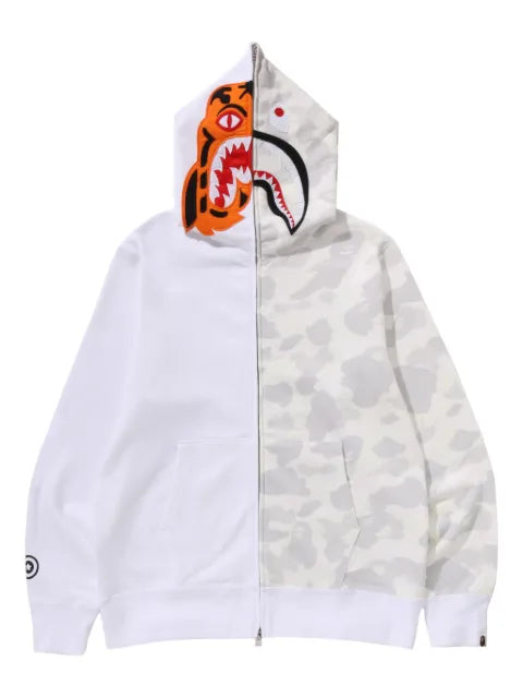 A BATHING APE® tiger shark zip-up hoodie