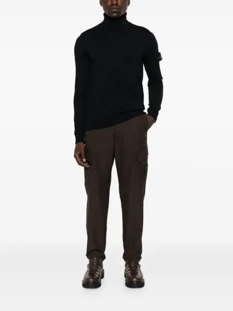 Stone Island turtleneck logo-patch sweater