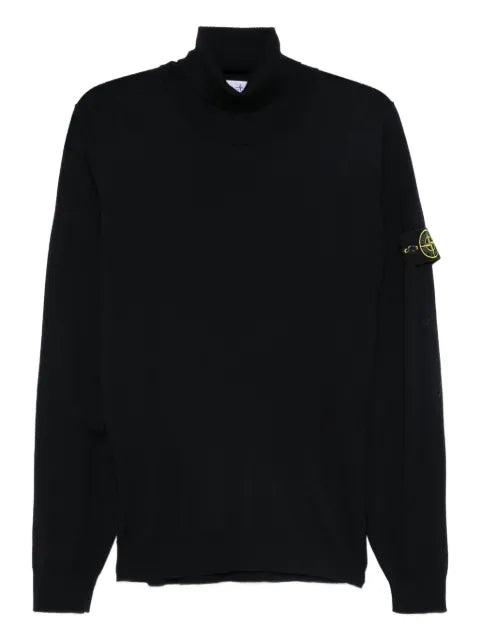 Stone Island turtleneck logo-patch sweater