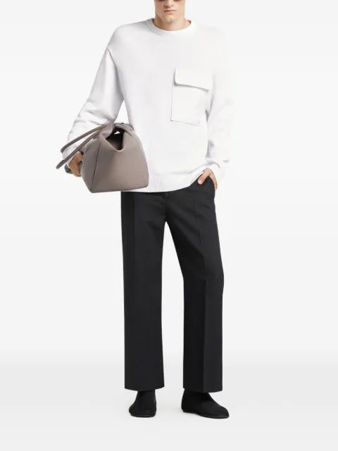 Courrèges chest-pocket crew-neck sweater