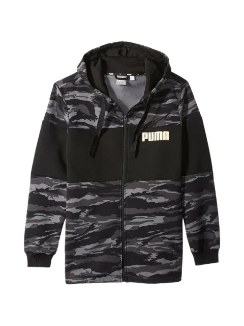PUMA camouflage-print full-zip hoodie