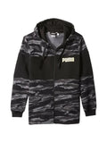PUMA camouflage-print full-zip hoodie