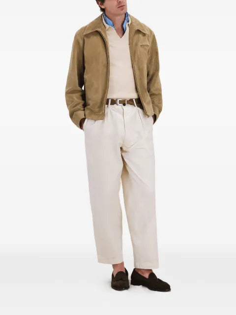 Fortela Rhode zip suede leather jacket