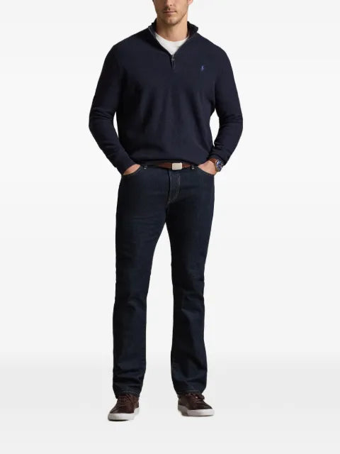 Polo Ralph Lauren mesh-knit quarter-zip sweater