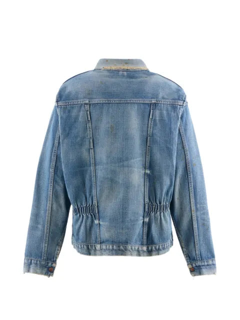 SAINT MXXXXXX elasticated denim jacket