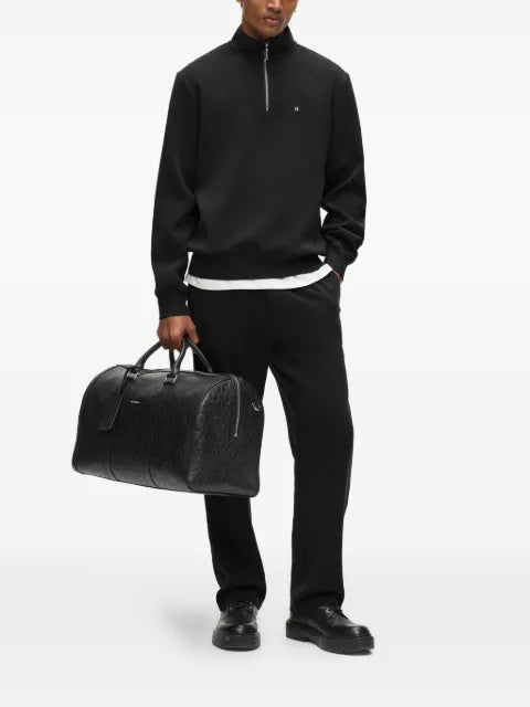 Karl Lagerfeld quarter-zip logo-plaque sweatshirt