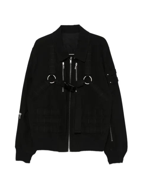 Rick Owens Blixa harness-detail cargo-pockets bomber jacket