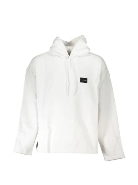 Calvin Klein logo-patch relaxed hoodie