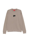 HUGO logo-patch crew-neck sweater