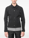 Ma+ Trucker cross-stitch button-up jacket
