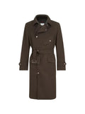 Brunello Cucinelli water-resistant microfiber motorcyle trench with nappa leather inserts