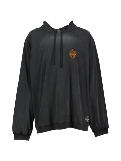 032c Bar embroidered distressed hoodie