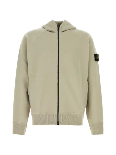 Stone Island Compass-patch zip-fastening hoodie