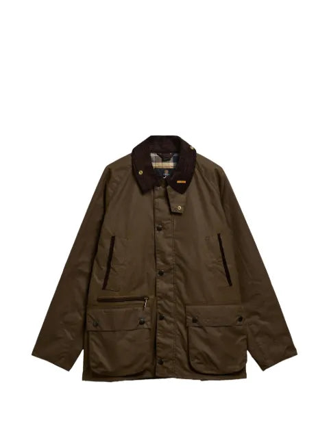 Barbour Bedale corduroy-collar waxed jacket