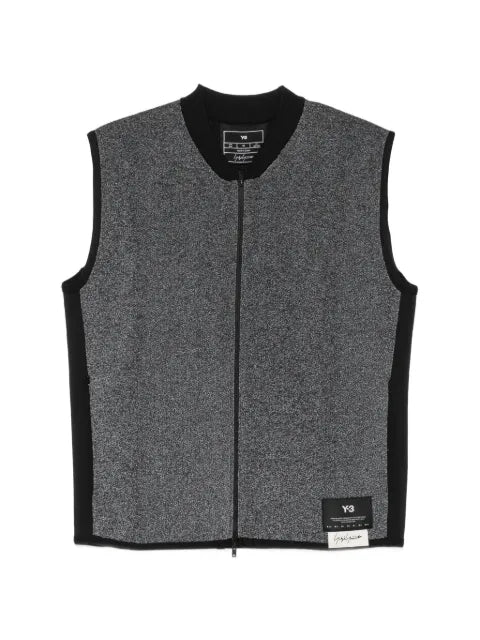 Y-3 skull-print zip-up gilet