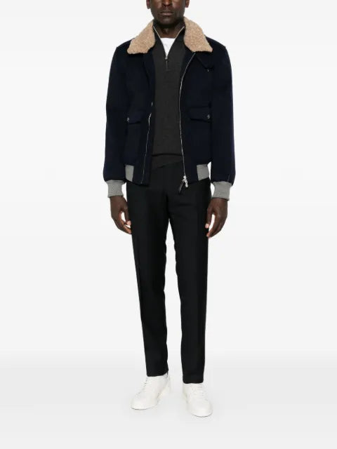 Brunello Cucinelli bonded cashmere beaver cloth bomber jacket with Thermore® padding
