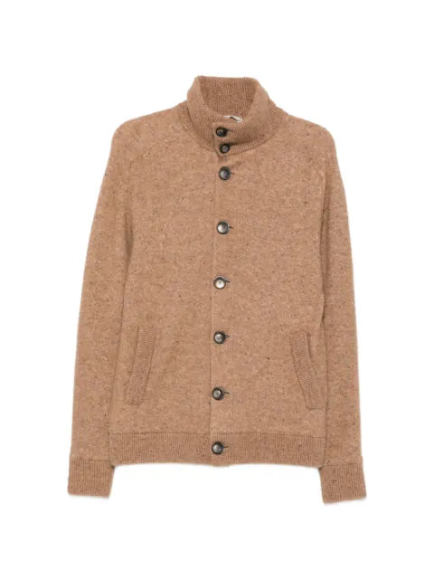 Herno button-fastening high-neck cardigan