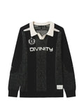 FIVE CM logo-intarsia open-collar sweater
