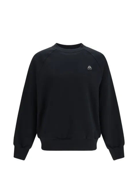 Moose Knuckles logo-plaque raglan-sleeve sweater
