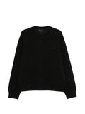 Emporio Armani double jersey sweatshirt with all-over logo print