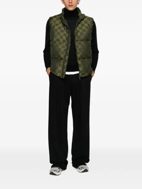 Iceberg check-print quilted gilet