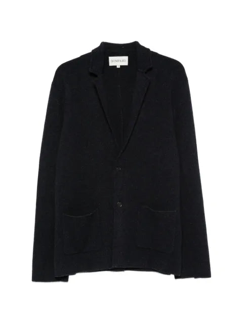 BOMPARD piqué-knit patch-pocket blazer