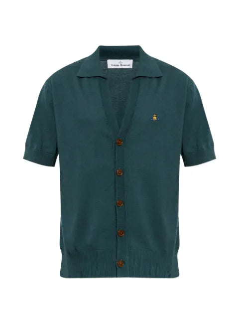 Vivienne Westwood Orb-embroidered short-sleeve cardigan