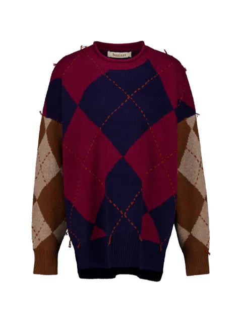 Baziszt argyle cashmere sweater