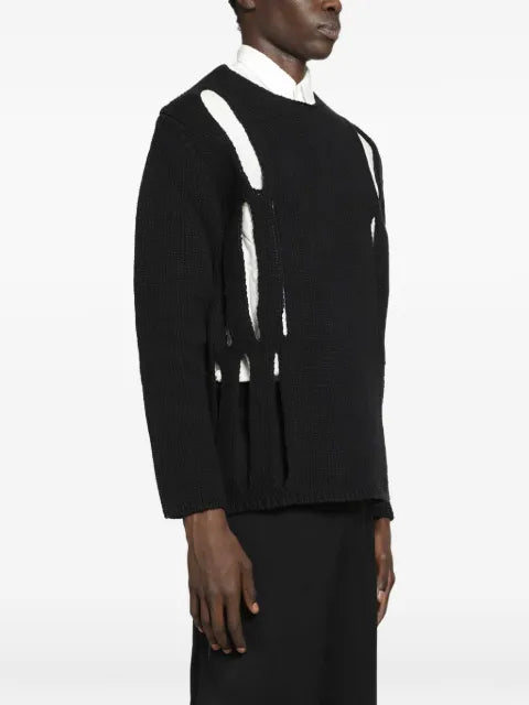 Comme des Garçons Homme Plus cut-out knitted sweater