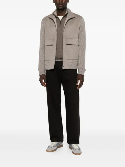 Paul & Shark zip-up panelled sweater
